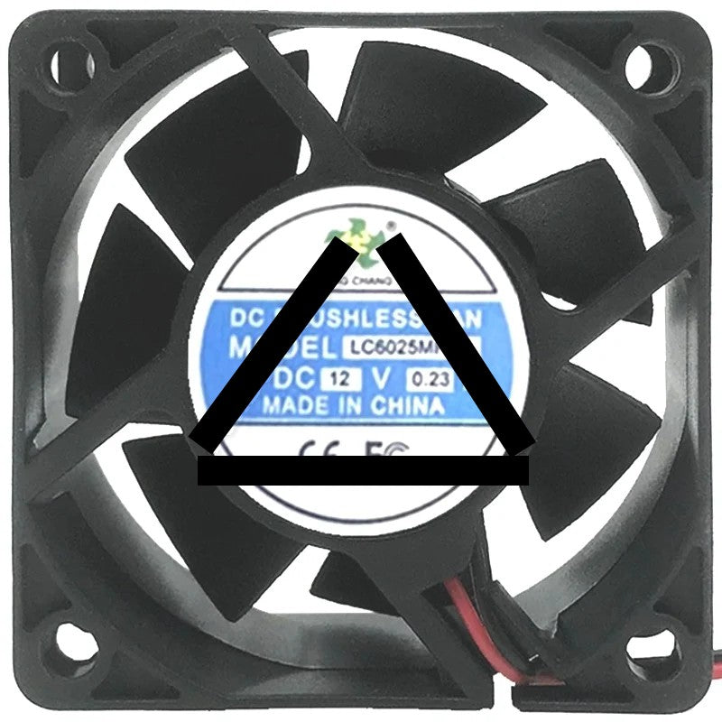 LONG CHANG LC6025MR12 12V 0.23A DC Brushless 2 Wires Axial Cooling Fan