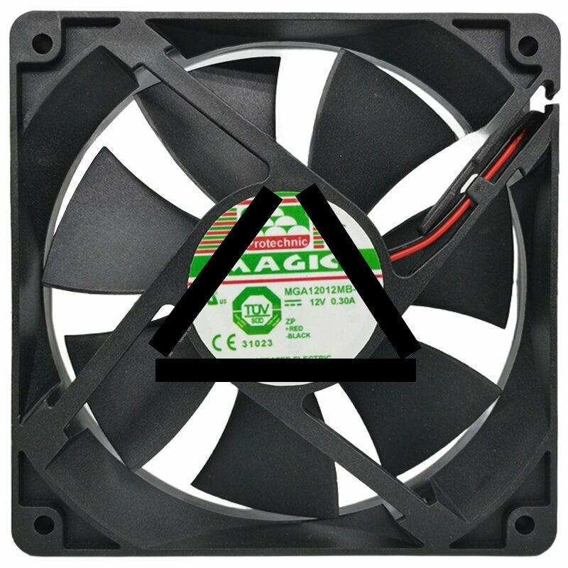 Magic MGA12012MB-O25 12V 0.30A 2 Wires Axial Cooling Fan