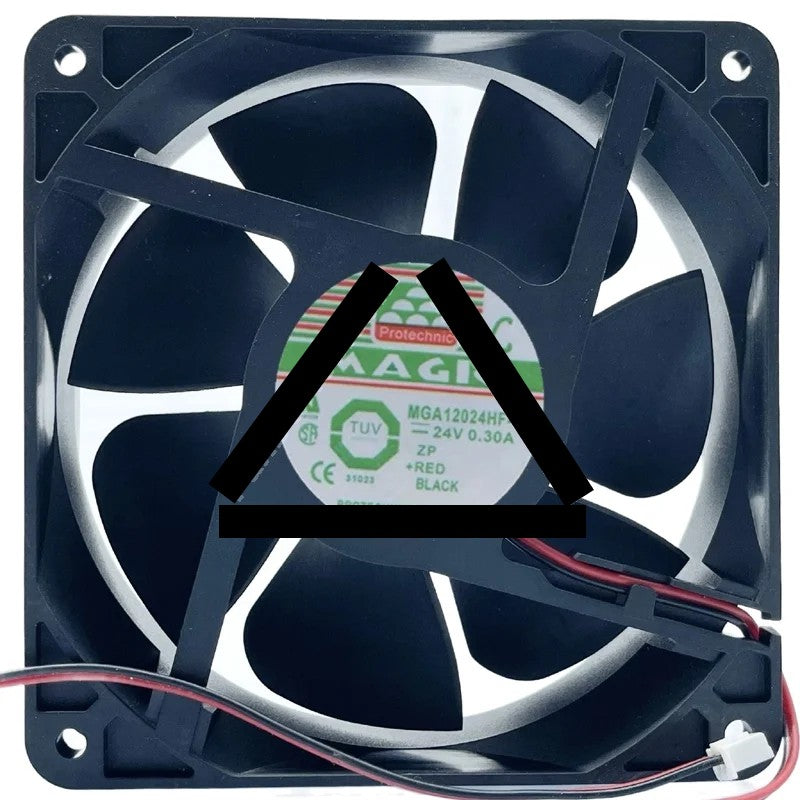 Magic MGA12024HF-O25 24V 0.30A 2 Wires Axial Cooling Fan