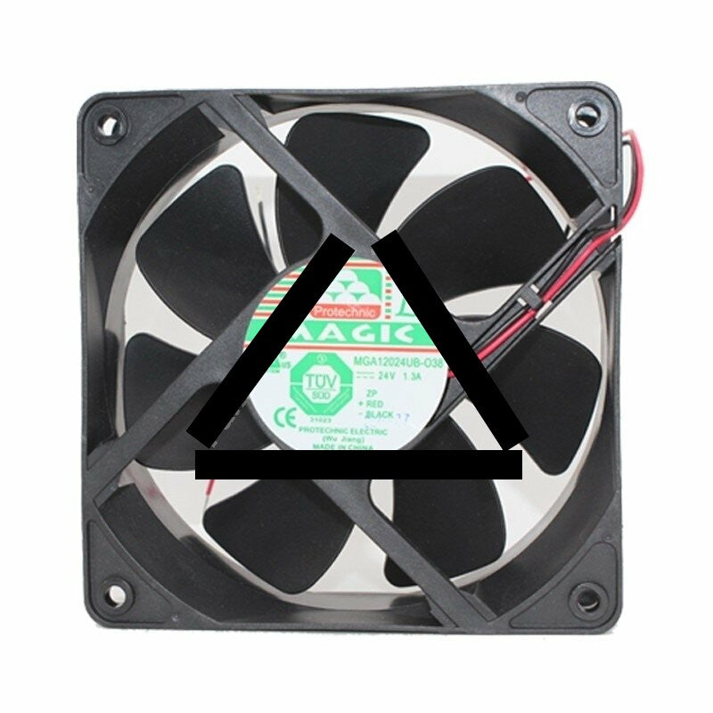 Magic MGA12024UB-O38 DC 24V 1.3A 2 Wires Axial Cooling Fan