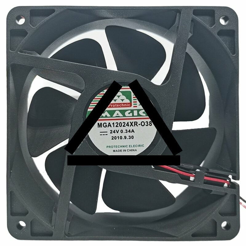 Magic MGA12024XR-O38 DC 12V 0.34A 2 Wires 12038 Axial Cooling Fan