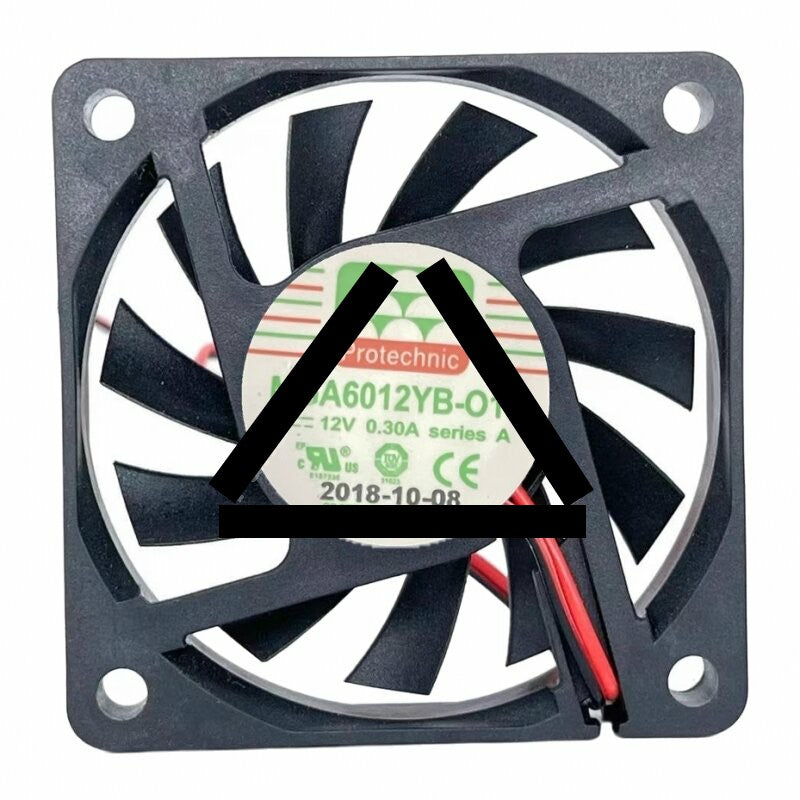 MAGIC MGA6012YB-O10 DC 12V 0.30A 2 Wires Axial Cooling Fan