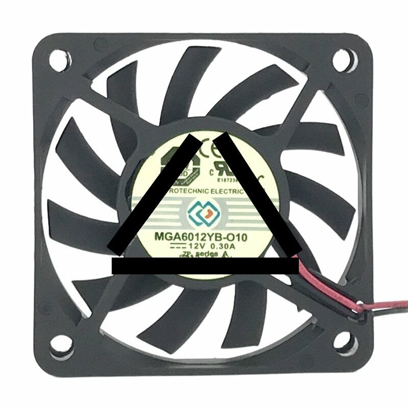 MAGIC MGA6012YR-O10 DC 12V 0.30A 6010 Axial Cooling Fan