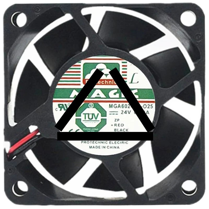 Magic MGA6024ZB-O25 24V 0.22A 2 Wires Axial Cooling Fan