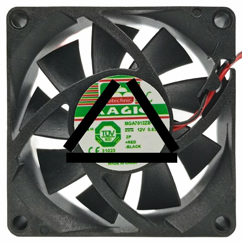 Magic MGA7012ZB-O20 DC 12V 0.63A 2 Wires Axial Cooling Fan