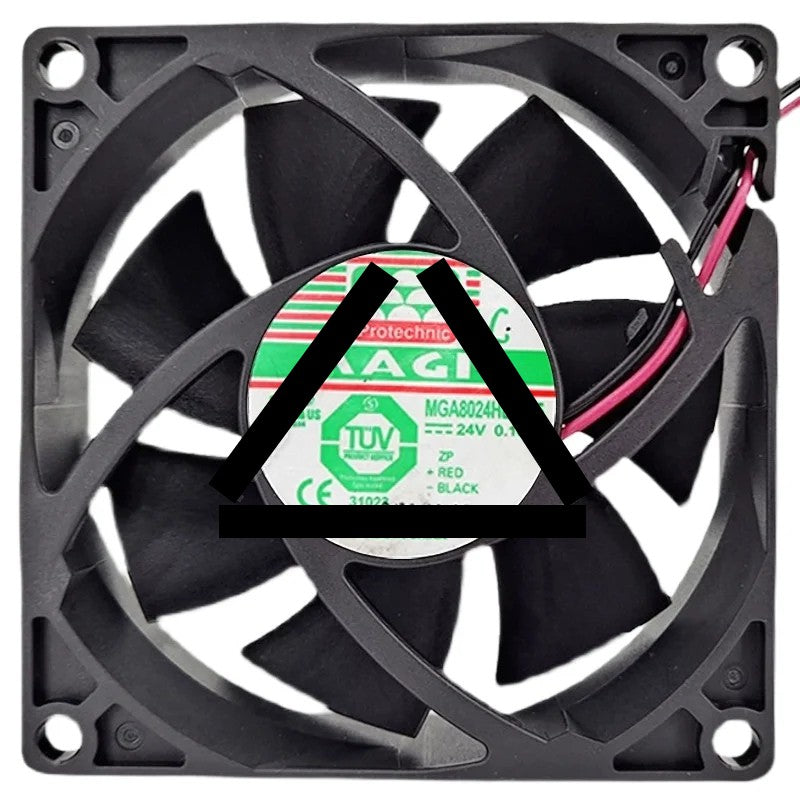 Magic MGA8024HB-O25 DC 24V 0.16A 2 Wires Axial Cooling Fan
