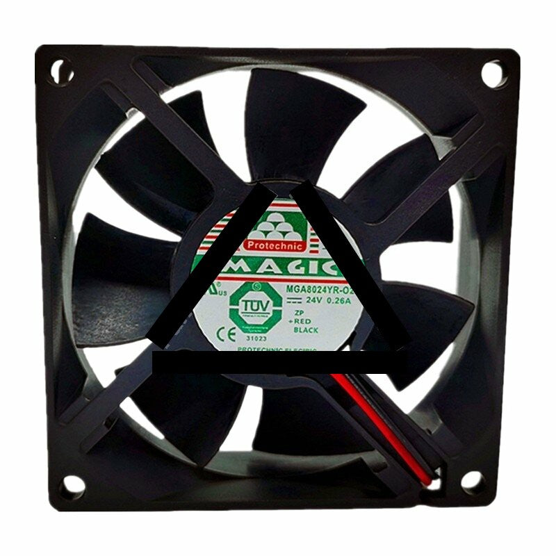 MAGIC MGA8024YR-O25 DC 24V 0.26A 8025 Axial Cooling Fan