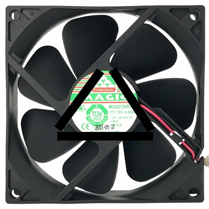 Magic MGA9212HR-A25 DC 12V 0.25A 2 Wires 9225 Axial Cooling Fan