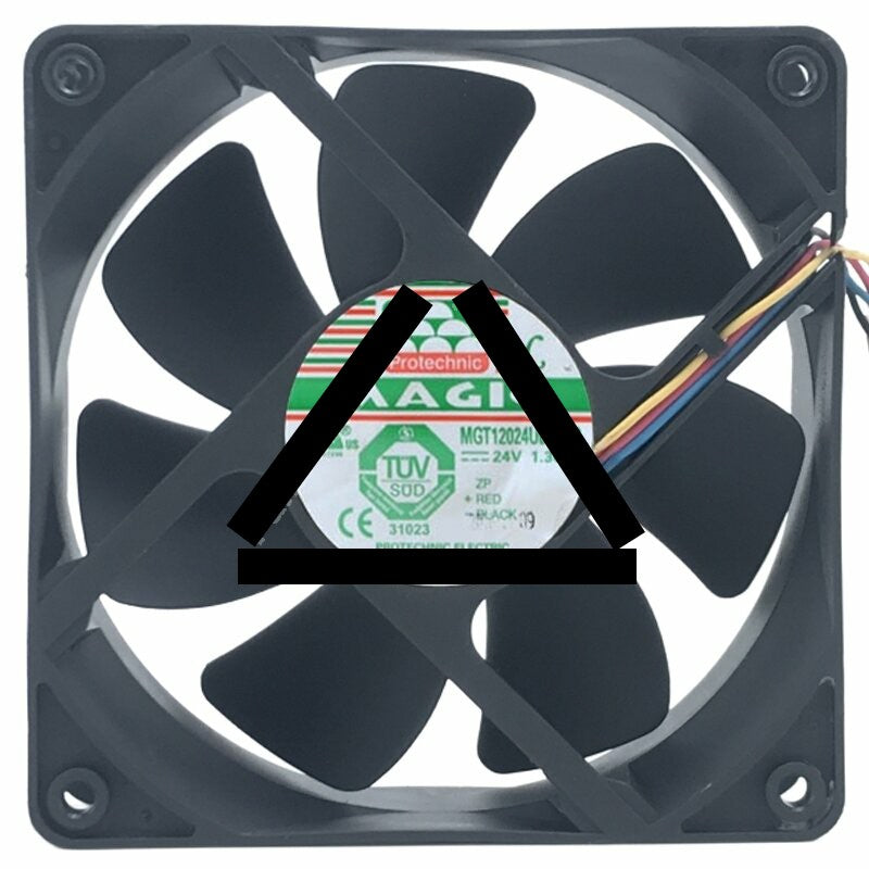Magic MGT12024UB-W38 DC 24V 1.30A 4 Wires Axial Cooling Fan