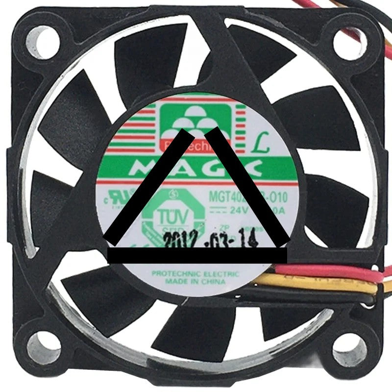 Magic MGT4024YB-O10 DC 24V 0.10A 3 Wires Axial Cooling Fan