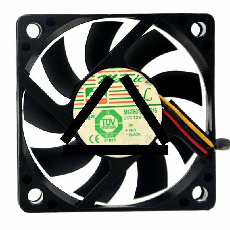 MAGIC MGT6012LB-O15 DC 12V 0.12A 6015 Axial Cooling Fan