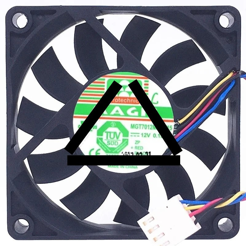 Magic MGT7012MB-W15 DC 12V 0.13A 4 Wires PWM Axial Cooling Fan