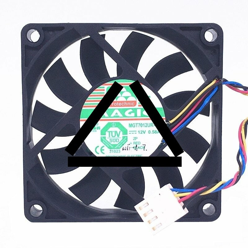 MAGIC MGT7012UR-W15 DC 12V 0.58A 2 Wires / 3 Wires / 4 Wires Axial Cooling Fan