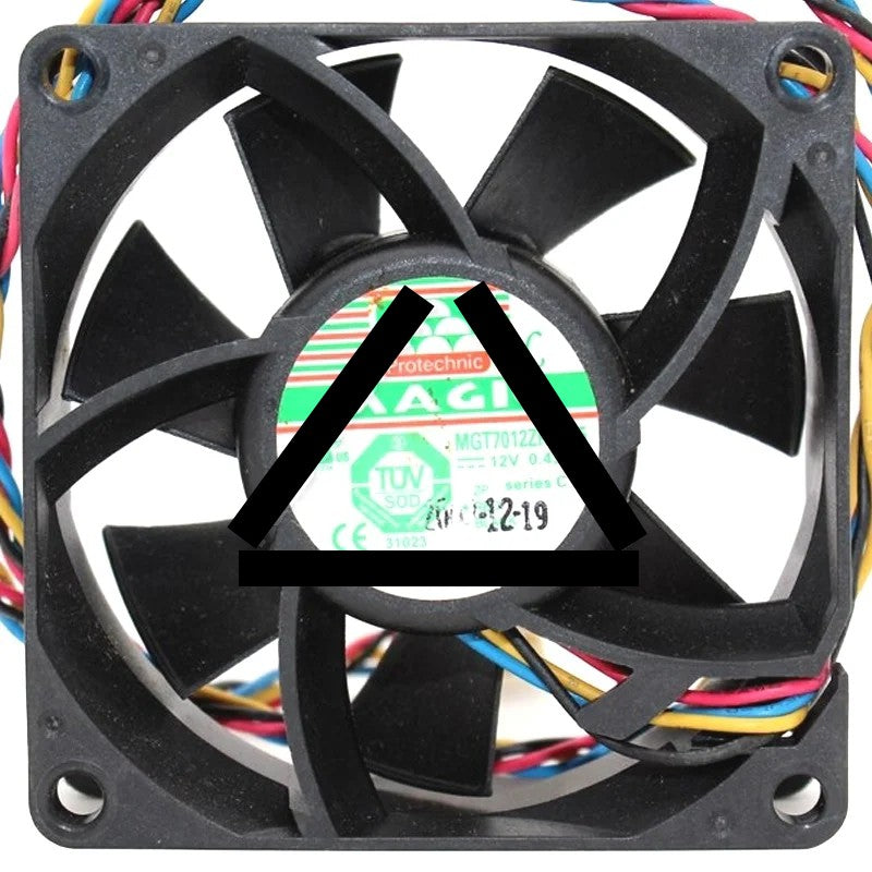 Magic MGT7012ZR-W25 DC 12V 0.43A 4 Wires Axial Cooling Fan