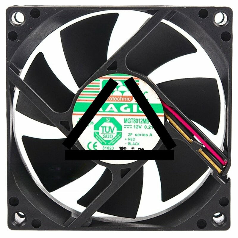 Magic MGT8012MB-R20 DC 12V 0.21A 2 / 3 Wires 8020 Axial Cooling Fan