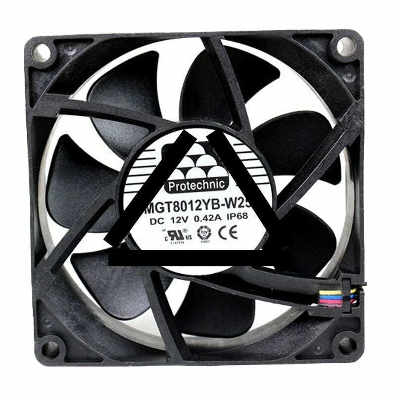 Magic MGT8012YB-W25 DC 12V 0.42A 8025 Axial IP68 Waterproof Cooling Fan