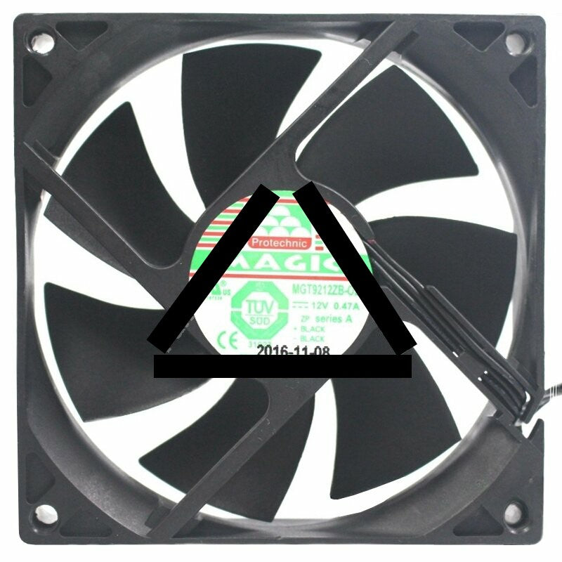 Magic MGT9212ZB-O25 12V 0.47A 3 Wires Axial Cooling Fan