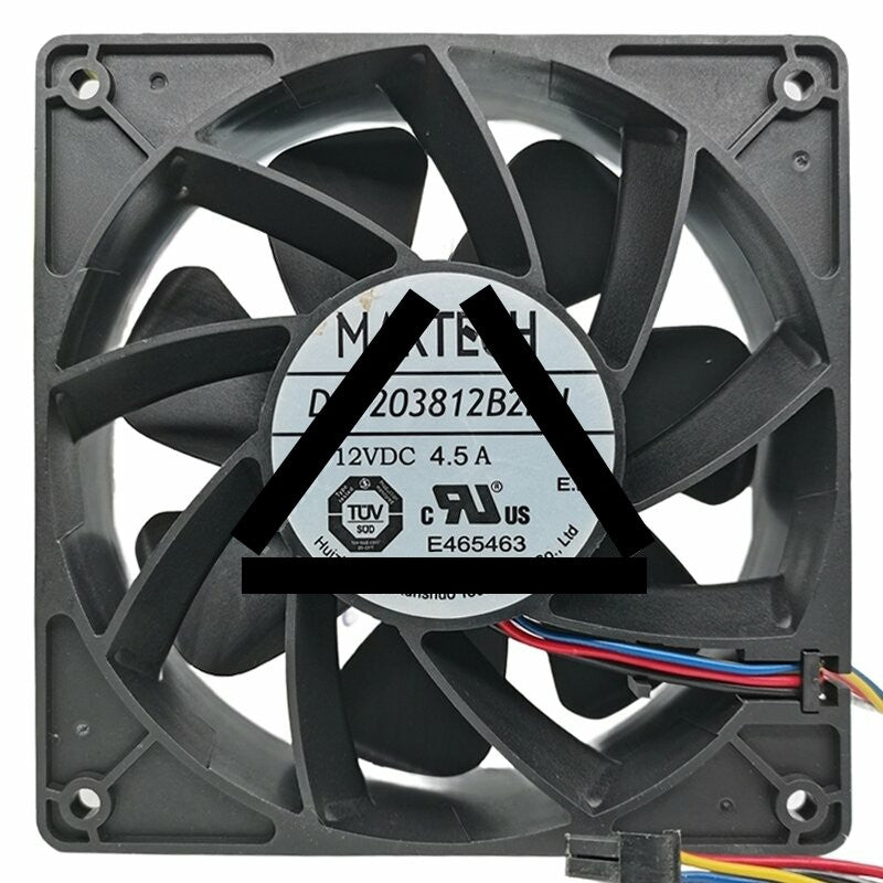 MARTECH DF1203812B2FN DC 12V 4.5A 4 Wires PWM Axial Cooling Fan