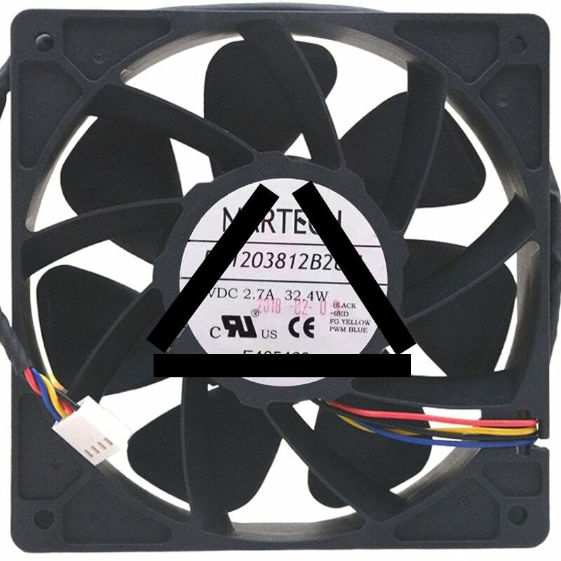 MARTECH DF1203812B2UN 12V 2.7A 32.4W 2 / 3 / 4 Wires Cooling Fan