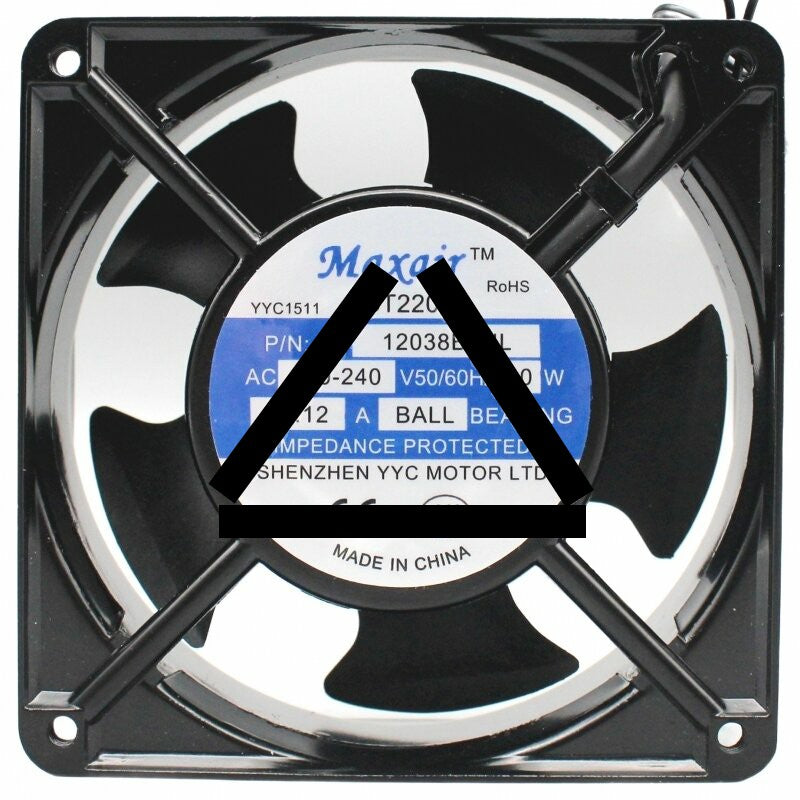 Maxair 12038B2HL AC 220-240V 0.12A 20W Ball Bearing Cooling Fan
