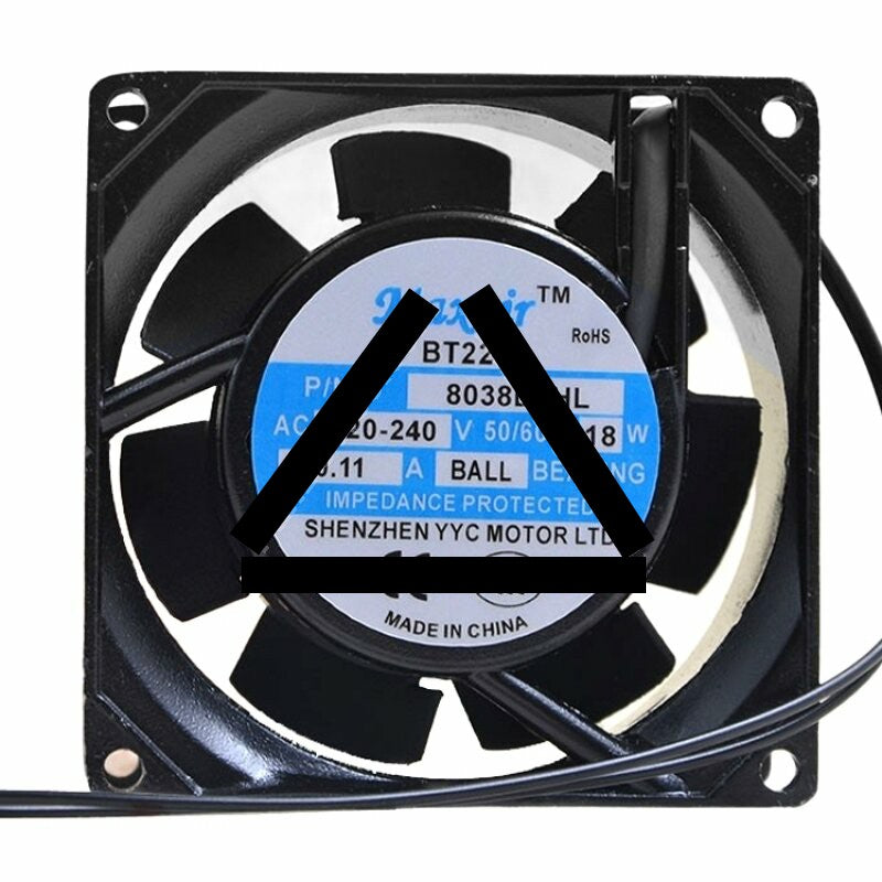 Maxair BT220 8038B2HL AC 220-240V 0.11A 18W Axial Cooling Fan