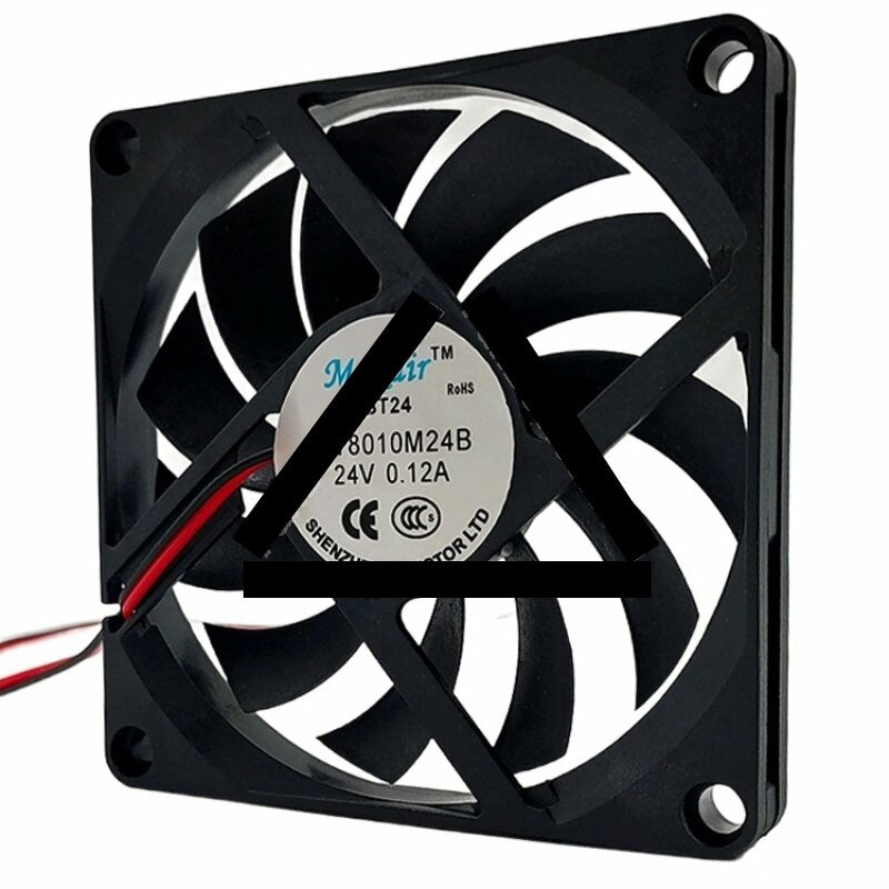 Maxair BT8010M24B DC 24V 0.12A 2 Wires Axial Cooling Fan