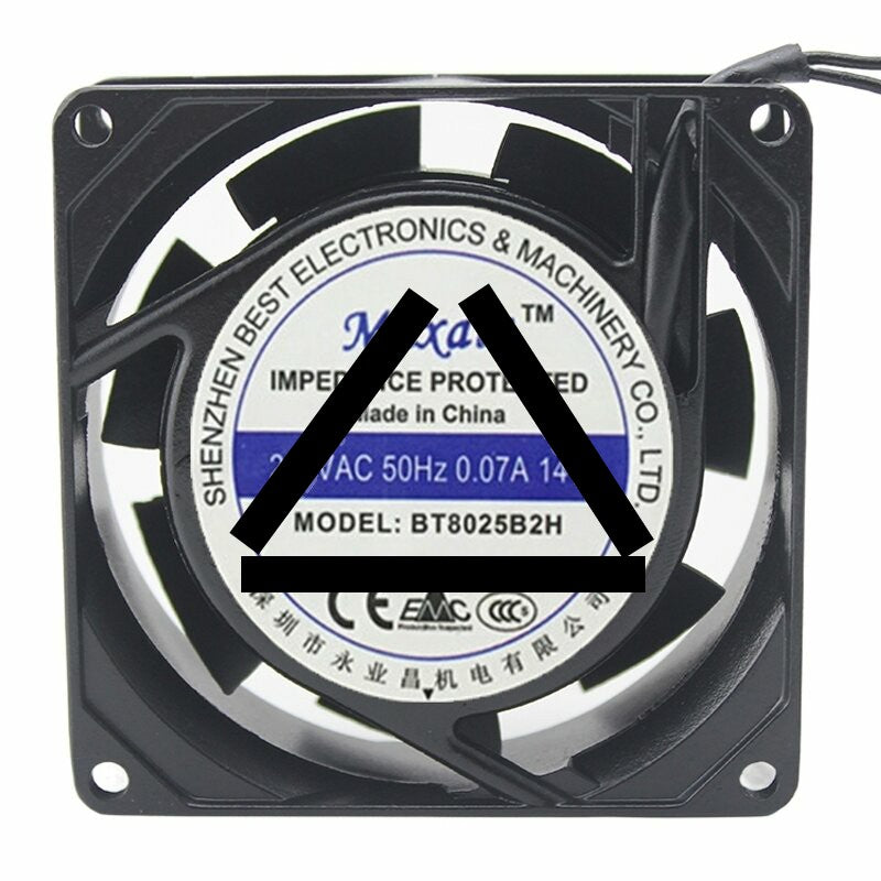 Maxair BT8025B2H AC 220V 0.07A 14W 8025 Axial Cooling Fan