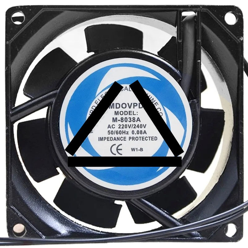 MDOVPD M-8038A AC 220/240V 0.08A Impedance Protected Cooling Fan