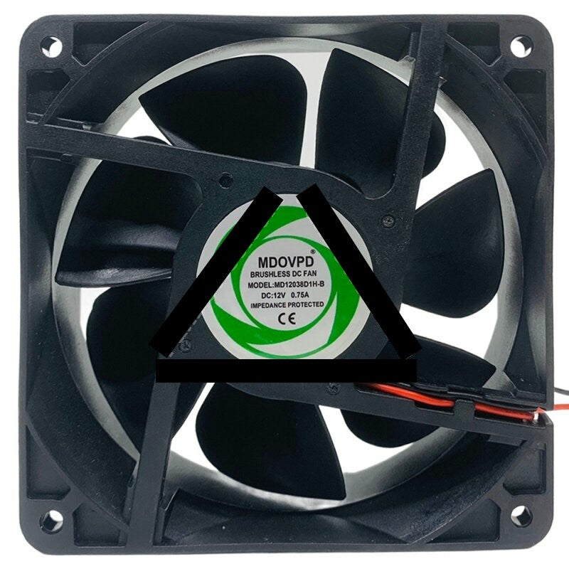MDOVPD MD12038D1H-B DC 12V 0.75A Brushless Impedance Protected Cooling Fan