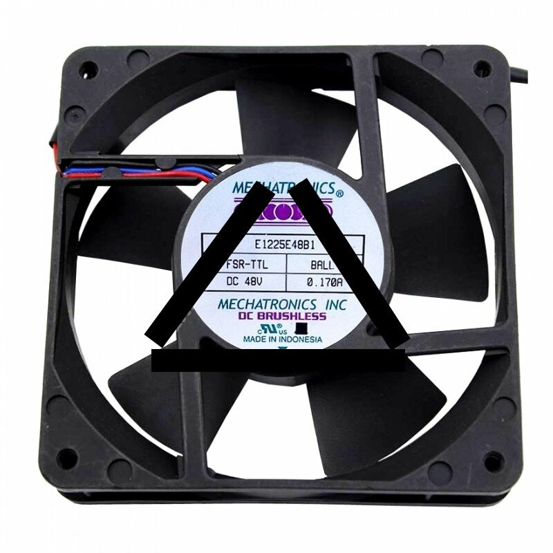 MECHATRONICS E1225E48B1 DC 48V 0.170A 3 Wires Axial Cooling Fan