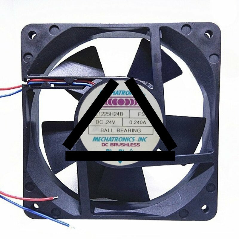 MECHATRONICS E1225H24B DC 24V 0.240A 2 Wires Axial Cooling Fan