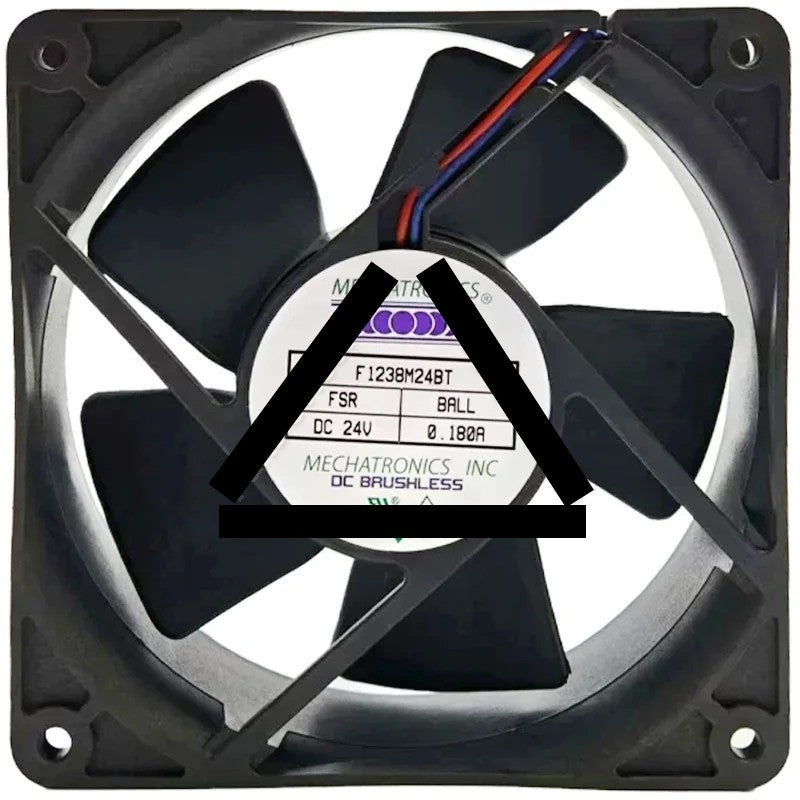 MECHATRONICS F1238M24BT 24V 0.180A 2 Wires Ball Bearing Cooling Fan