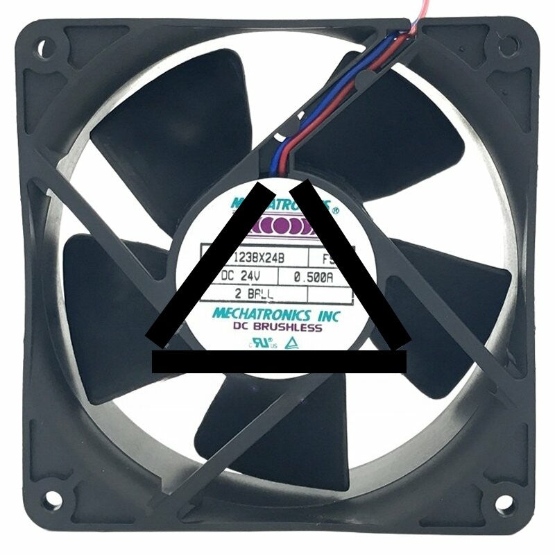 MECHATRONICS F1238X24B FS DC 24V 0.500A 2 Wires / 3 Wires 2 Ball Axial Cooling Fan