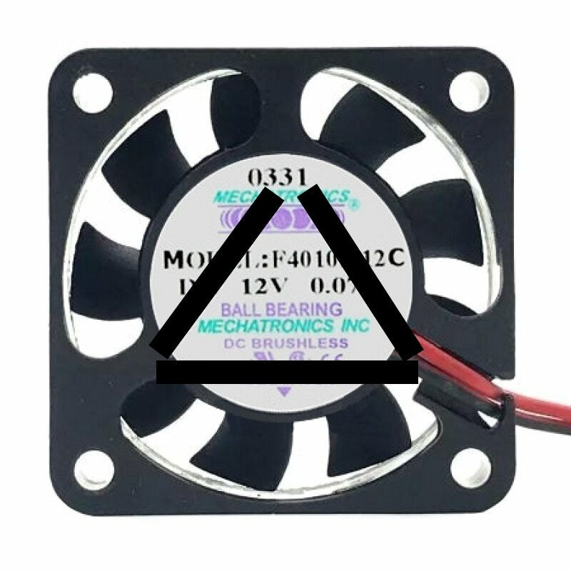 MECHATRONICS F4010H12C DC 12V 0.07A 2 Wires Axial Cooling Fan