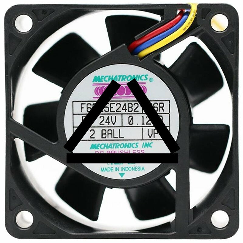 MECHATRONICS F6025E24B2 RSR 24V 0.125A 2 Ball DC Brushless Axial Fan