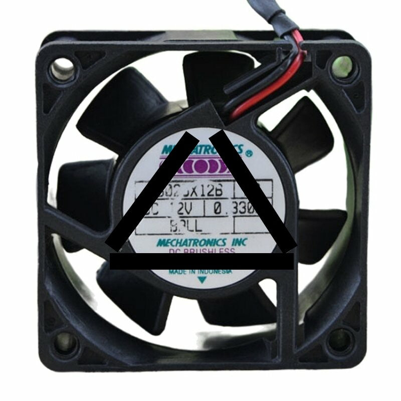 MECHATRONICS F6025X12B DC 12V 0.330A 2 Wires Axial Cooling Fan
