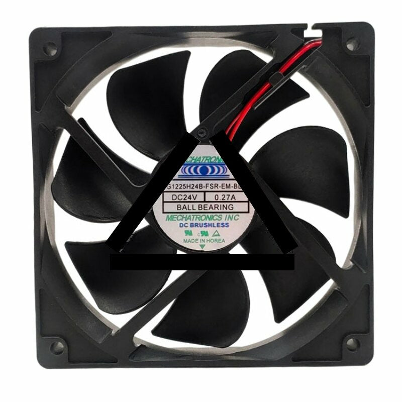 MECHATRONICS G1225H24B-FSR-EM-BLK DC 24V 0.27A 12025 Axial Ball Bearing Cooling Fan
