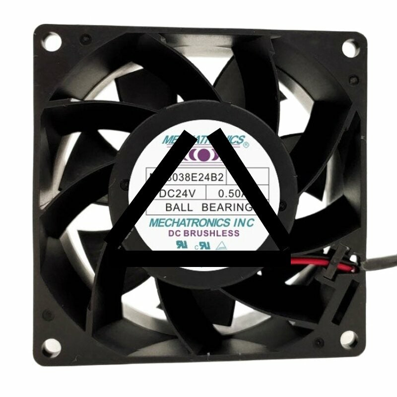 MECHATRONICS MC8038E24B2 FS DC 24V 0.50A 8038 Axial Ball Bearing Brushless Cooling Fan