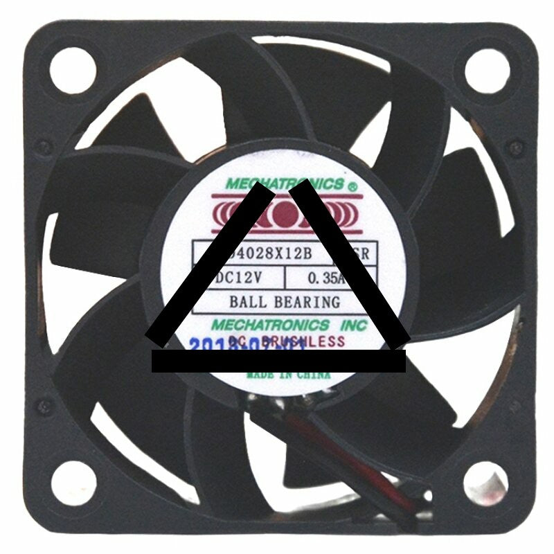 MECHATRONICS MD4028X12B RSR DC 12V 0.35A Ball Bearing Axial Cooling Fan