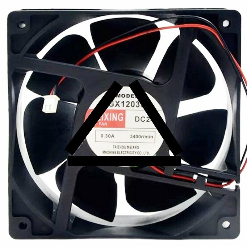 MEIXING GX12038 DC 24V 0.30A 2 Wires 12038 Axial Cooling Fan