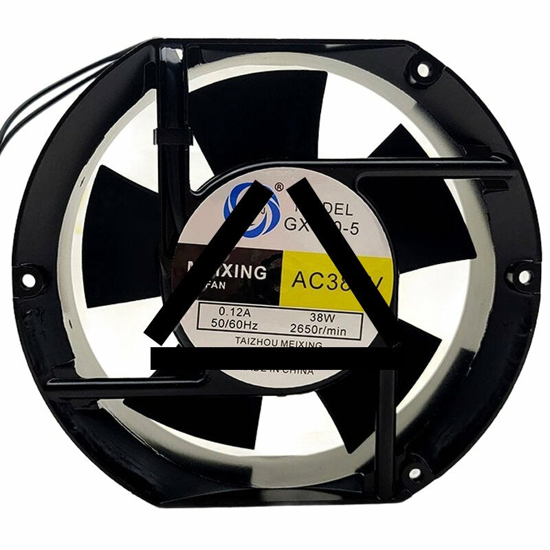 MEIXING GX150-5 AC 380V 0.12A 38W 2 Wires 17251 Axial Cooling Fan
