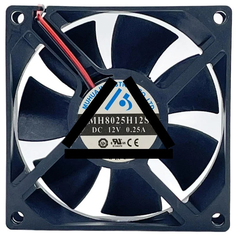 MH MH8025H12S 12V 0.25A 2 Wires Axial Cooling Fan