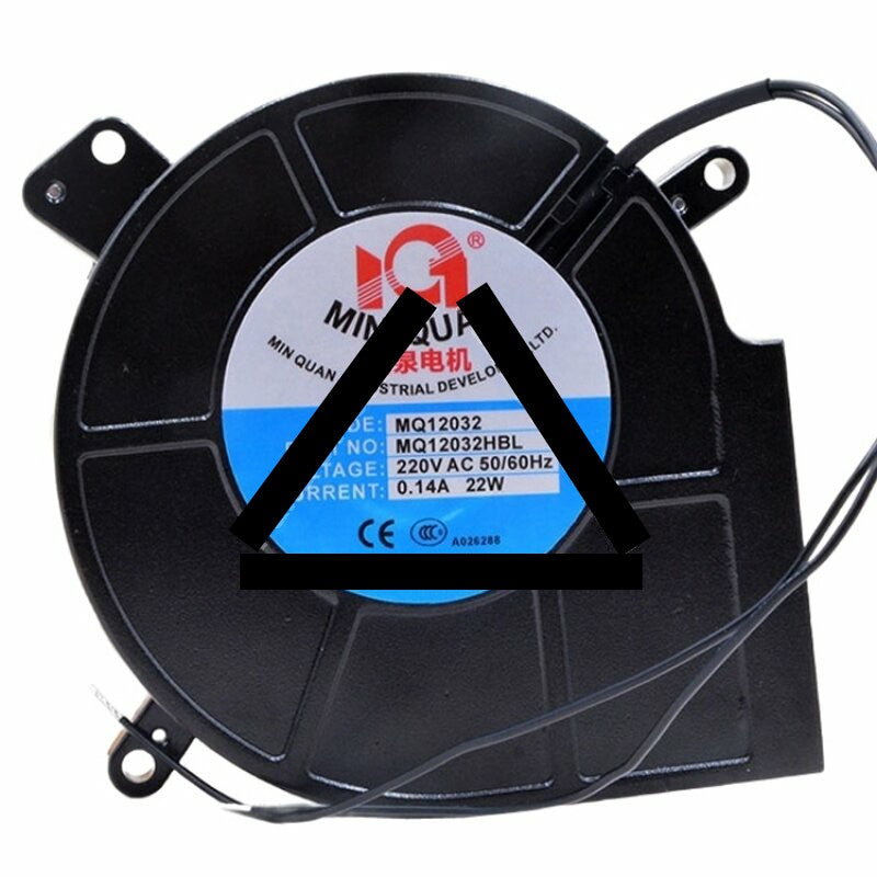 MIN QUAN MQ12032HBL AC 220V 0.14A 22W 2 Wires Blower Cooling Fan