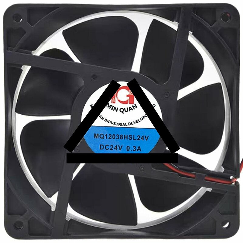 MIN QUAN MQ12038HSL 24V 0.3A 2 Wires Axial Cooling Fan
