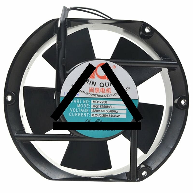 MIN QUAN MQ17250HSL2 AC 220V 0.24/0.25A 34/36W 2 Wires Axial Cooling Fan