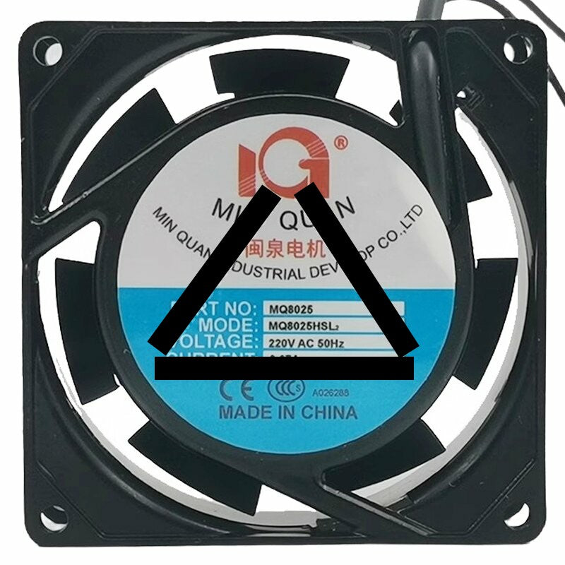 MIN QUAN MQ8025HSL2 AC 220V 0.07A 2 Wires Axial Cooling Fan