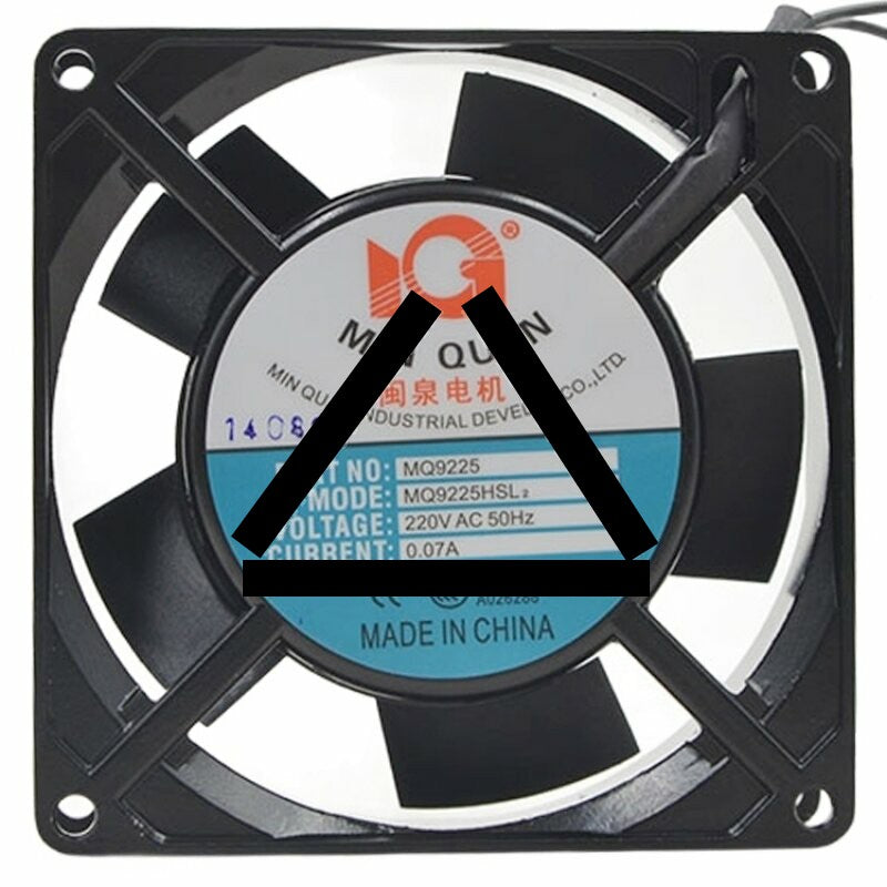 MIN QUAN MQ9225HSL2 AC 220V 0.07A 2 Wires Axial Cooling Fan