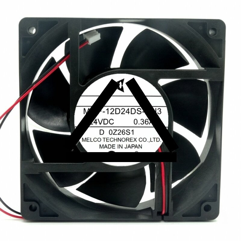Mitsubishi MMF-12D24DS-RN3 DC 24V 0.36A 2 Wires Axial Cooling Fan