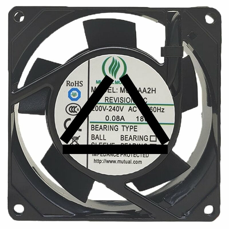 MUTUAL M088AA2H AC 220V-240V 0.08A 18W Sleeve Bearing Impedance Protected Fan