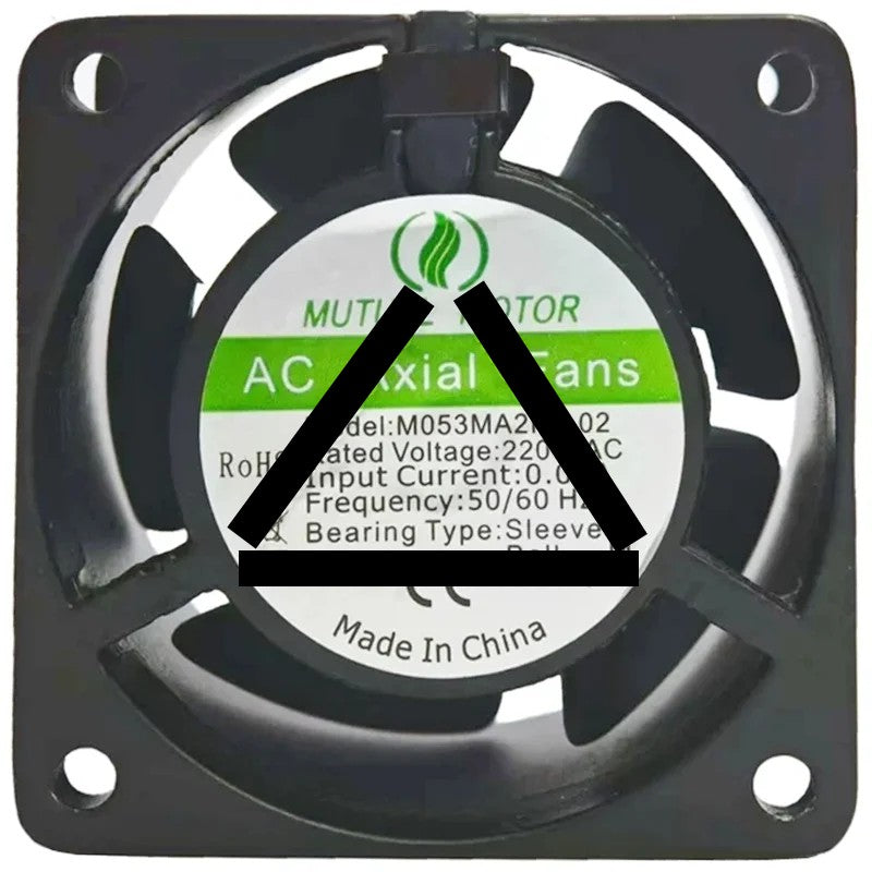 MUTUAL MOTOR M053MA2H-L02 220V 0.04A 2 Wires Sleeve Bearing Cooling Fan